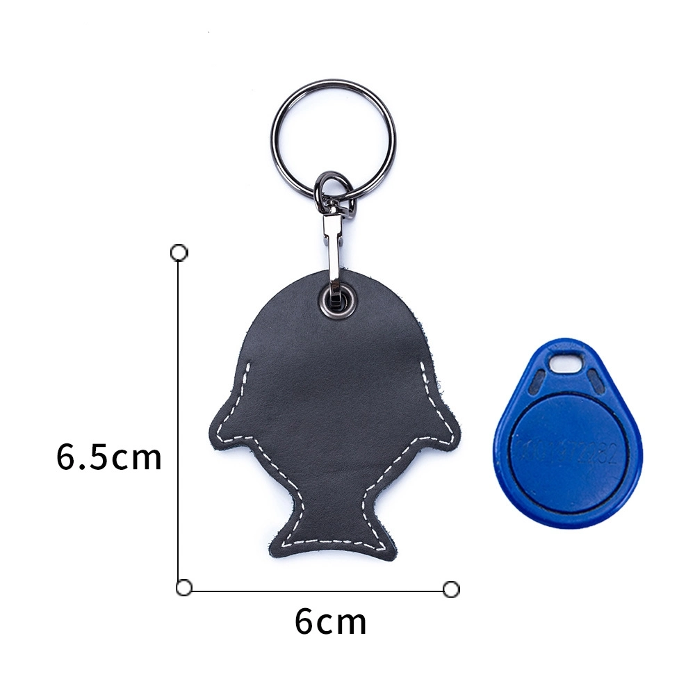 New Elevator Leather Access Card Holder Water Drop Type Mini Key Cases IC Control Bus Electronic Card Cover