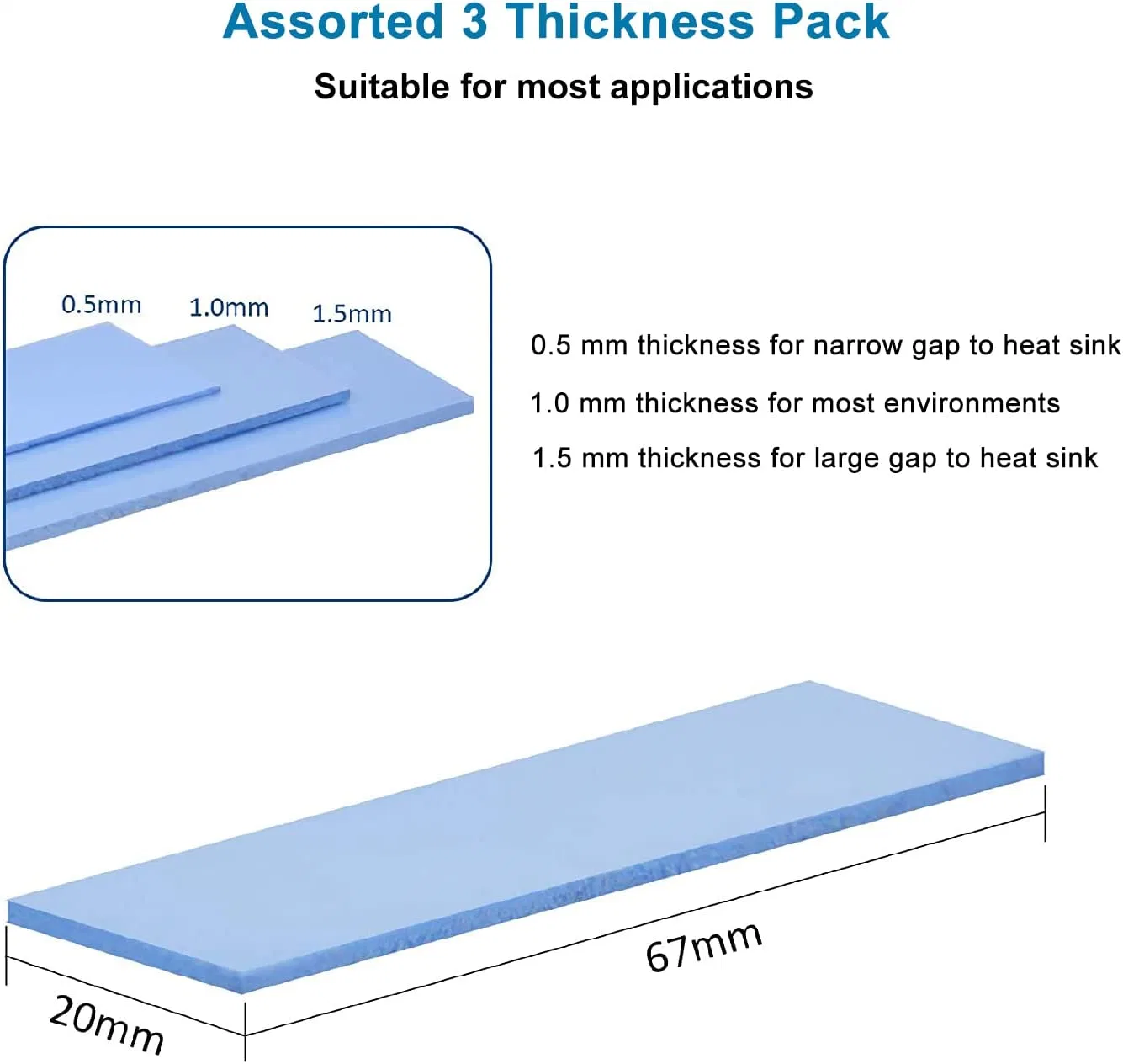 Silikon-Thermopads Wärmeleitpad GPU-leitfähiges Pad anpassbare Größe Günstige Preis für Computer Factory Sales