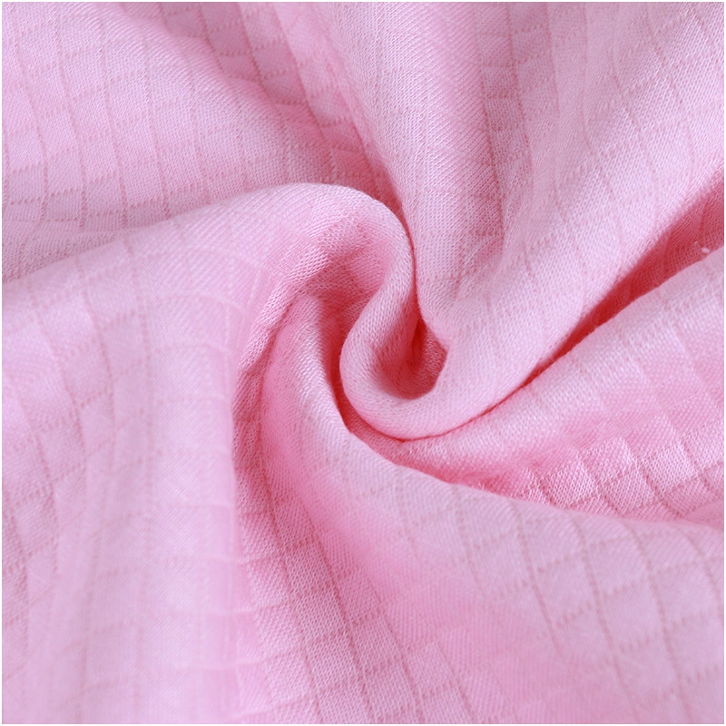 100% Cotton Yarn Dyed Air Layer Fabrics Knit Air Layer Double Sided Quilted Scuba Fabric for Baby Clothing