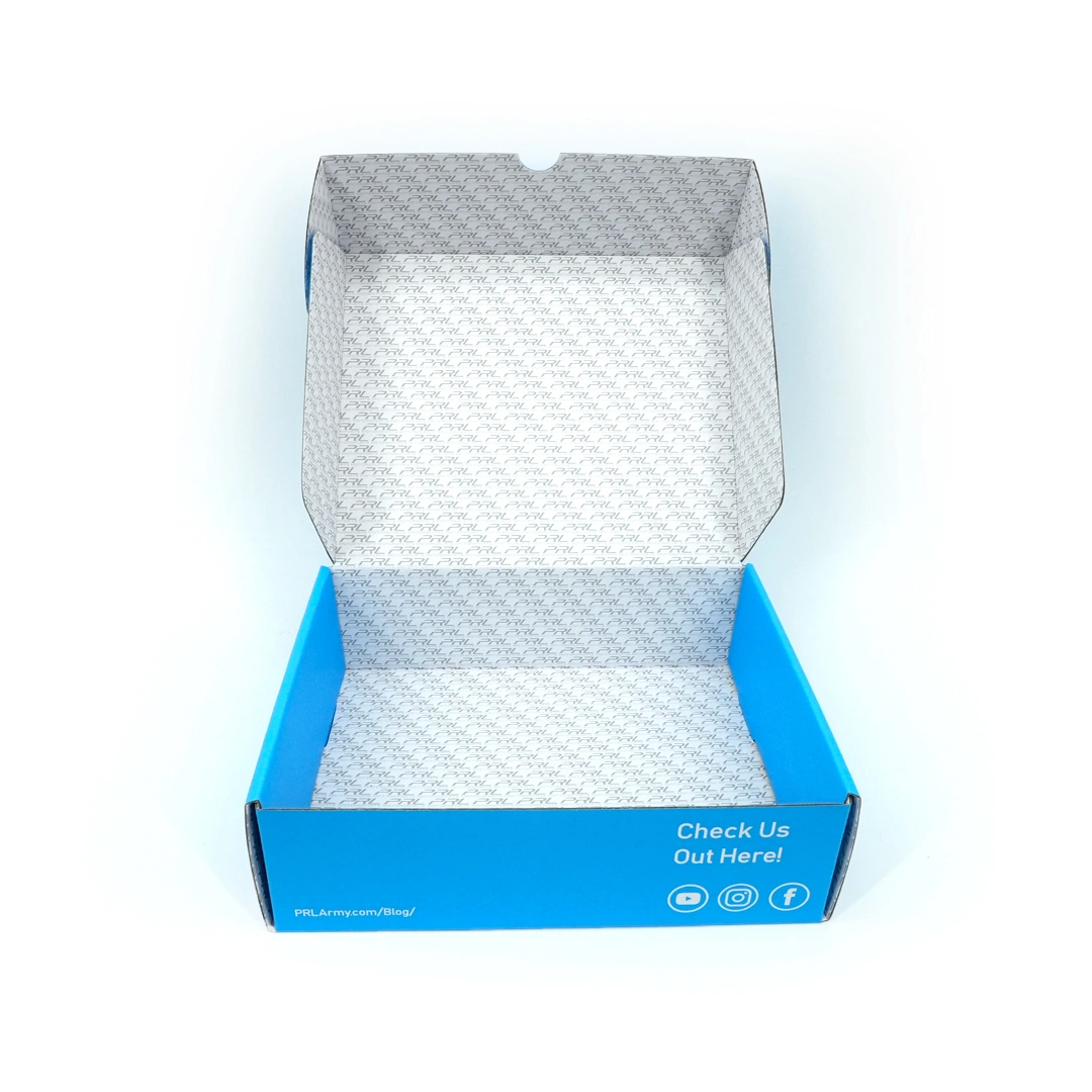 Wholesale Light Blue Custom Logo 2mm Corrugate Medicine Pill Kit Packaging Mailer Box