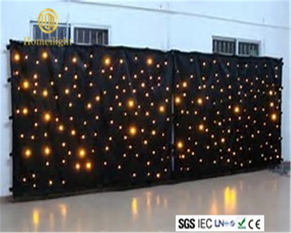 Colorful 3*8m RGB Tricolor Star Curtain with CE for Stage Performance and Party