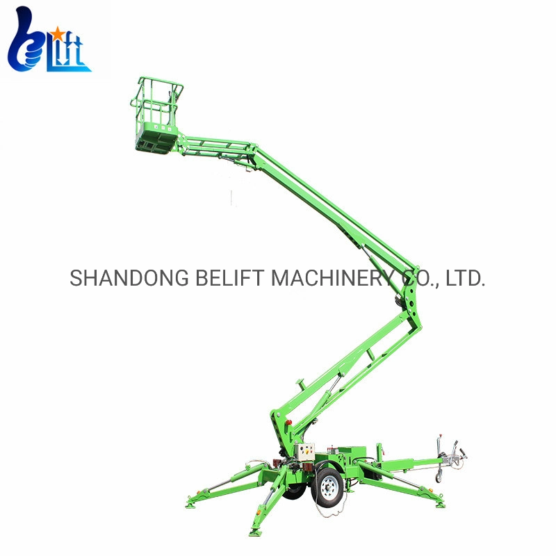 200kg Hydraulic Cherry Picker Towable Spider Boom Lift