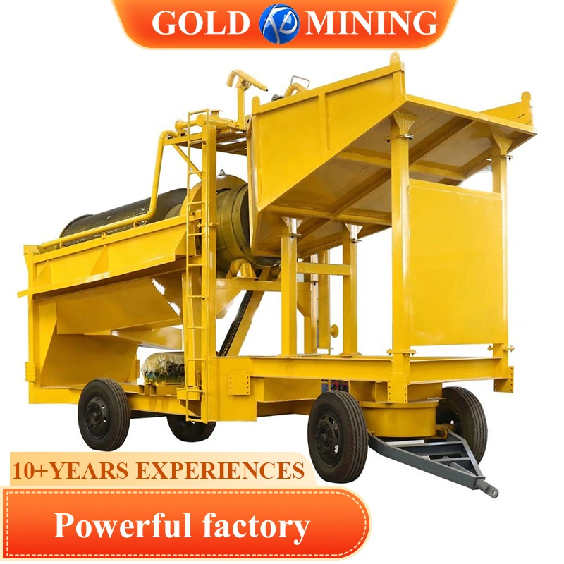 Mobile de procesamiento de mineral de oro precio del proveedor de equipos de minería de pequeña escala Rock mina de diamantes aluviales Placer Arena de Río de la gravedad mineral lavado