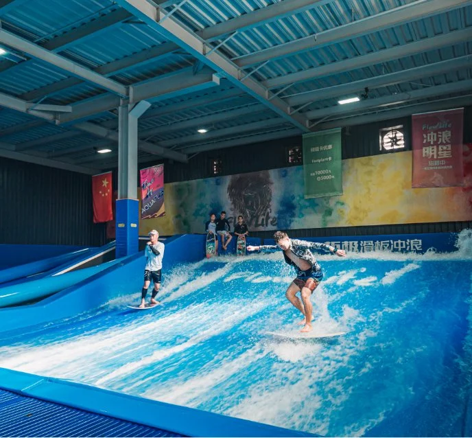 Flowlife Indoor Playground preço Water Park Equipamento Wave Pool Machine Para Venda