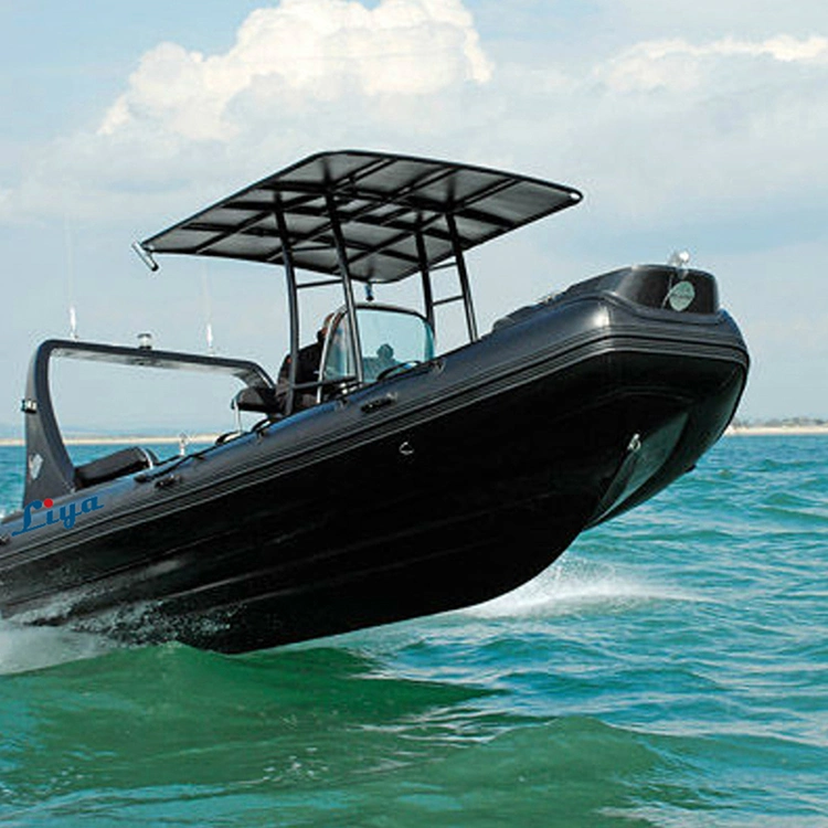 China Liya 6.6m Fiber Glass V Hull Inflatable Rib Boat Fishing Boat