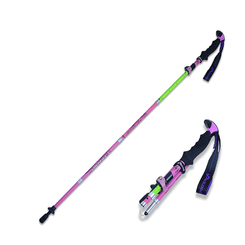 Trekking Poles Collapsible Nordic Hiking Pole Cork Handle Ultralight Folding Walking Sticks