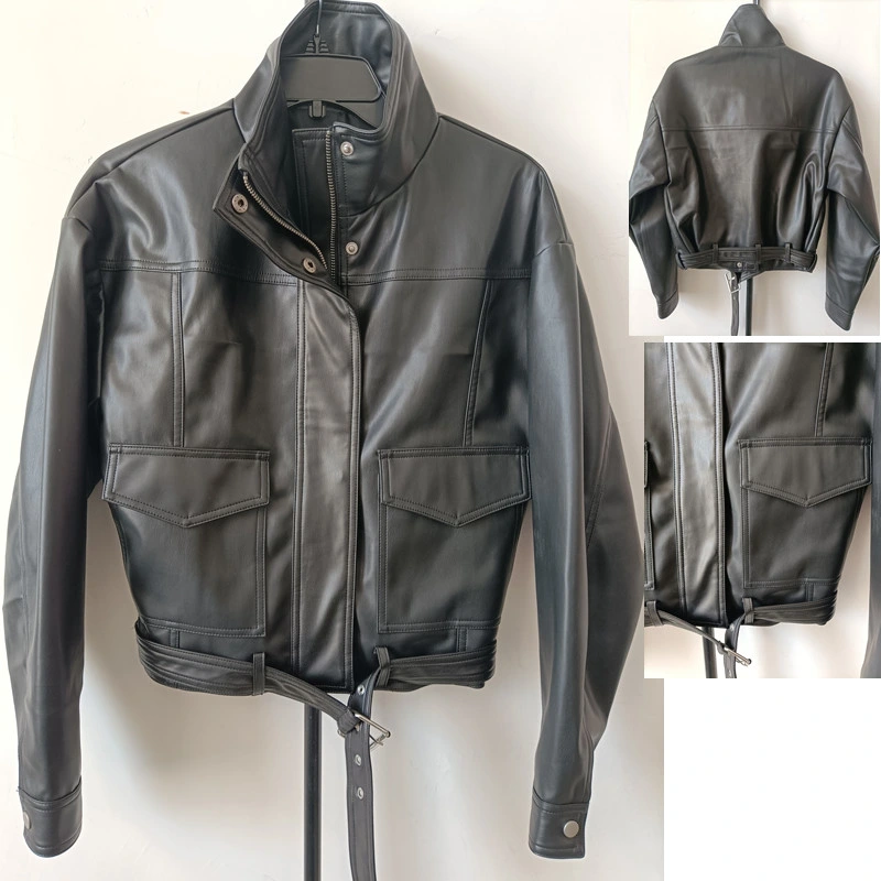Windproof Jacket Wholesale/Supplier Zipper Coats Leather Bike Outerwear Scooter Apparel
