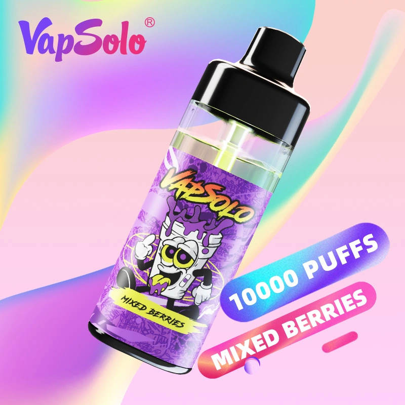 Vente à chaud Vapsolo 10000 fruits arômes rechargeable cartouche jetable E Cigarette VIP fumée Prix Vape aléatoire