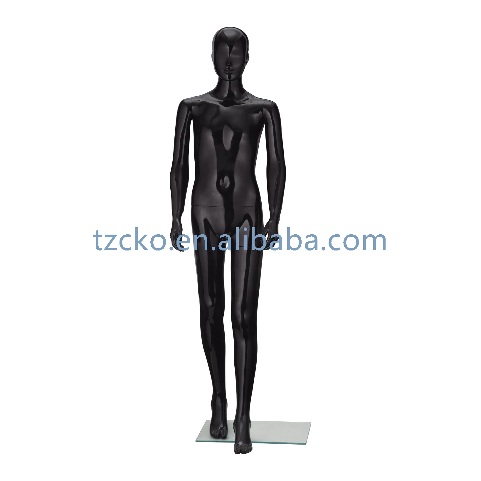 Zeigen Dummy Black Mannequin Ganzkörper PP Teenager Mannequin Kopf