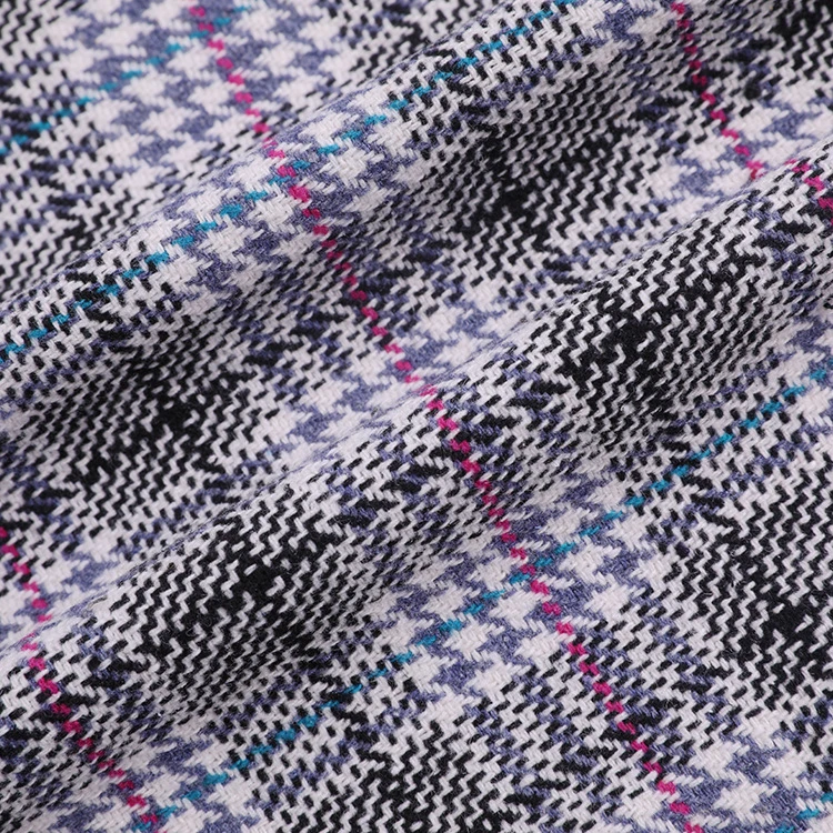 Wool Cotton Plaid Doule Face Wool Fabric