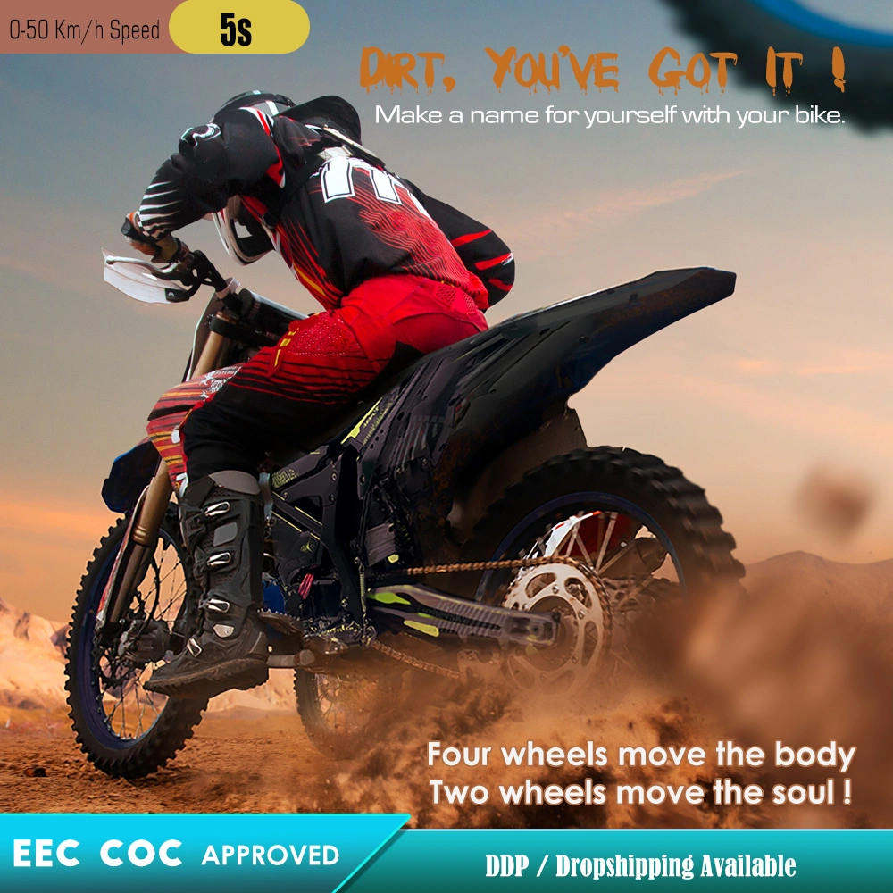 EEC Certificate Street Legal Version off Road Version 12kw 20kw Moto Battery 72V 70ah Electric Motocross Pitbike E Bike Motorcycle for Adult