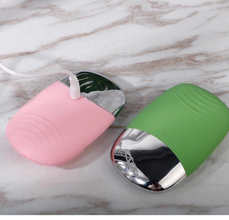 Waterproof Face Brush Sonic Vibration Electric Silicone Facial Cleansing Brush for Deep Cleaning