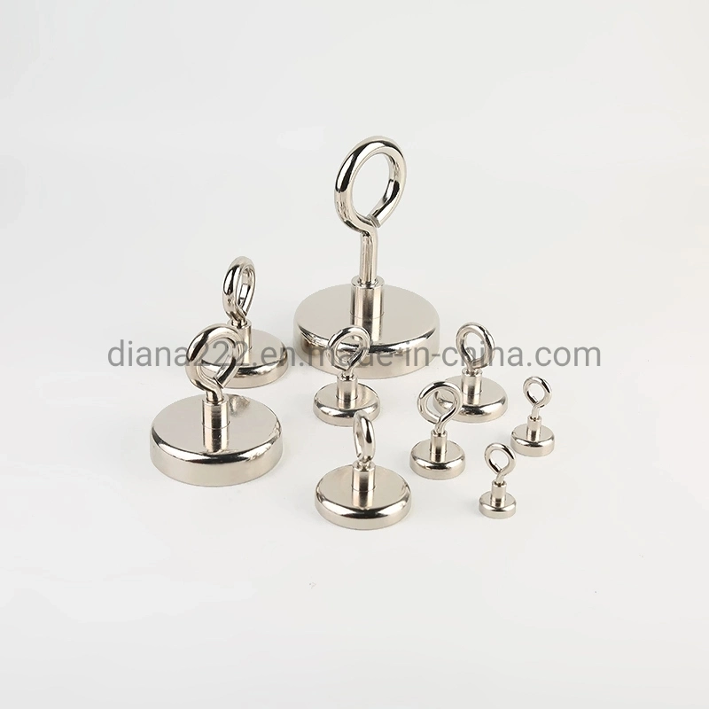 Promotional N52 Eyelets Hook Magnets Strong Magnetic Neodymium Pot Hooks