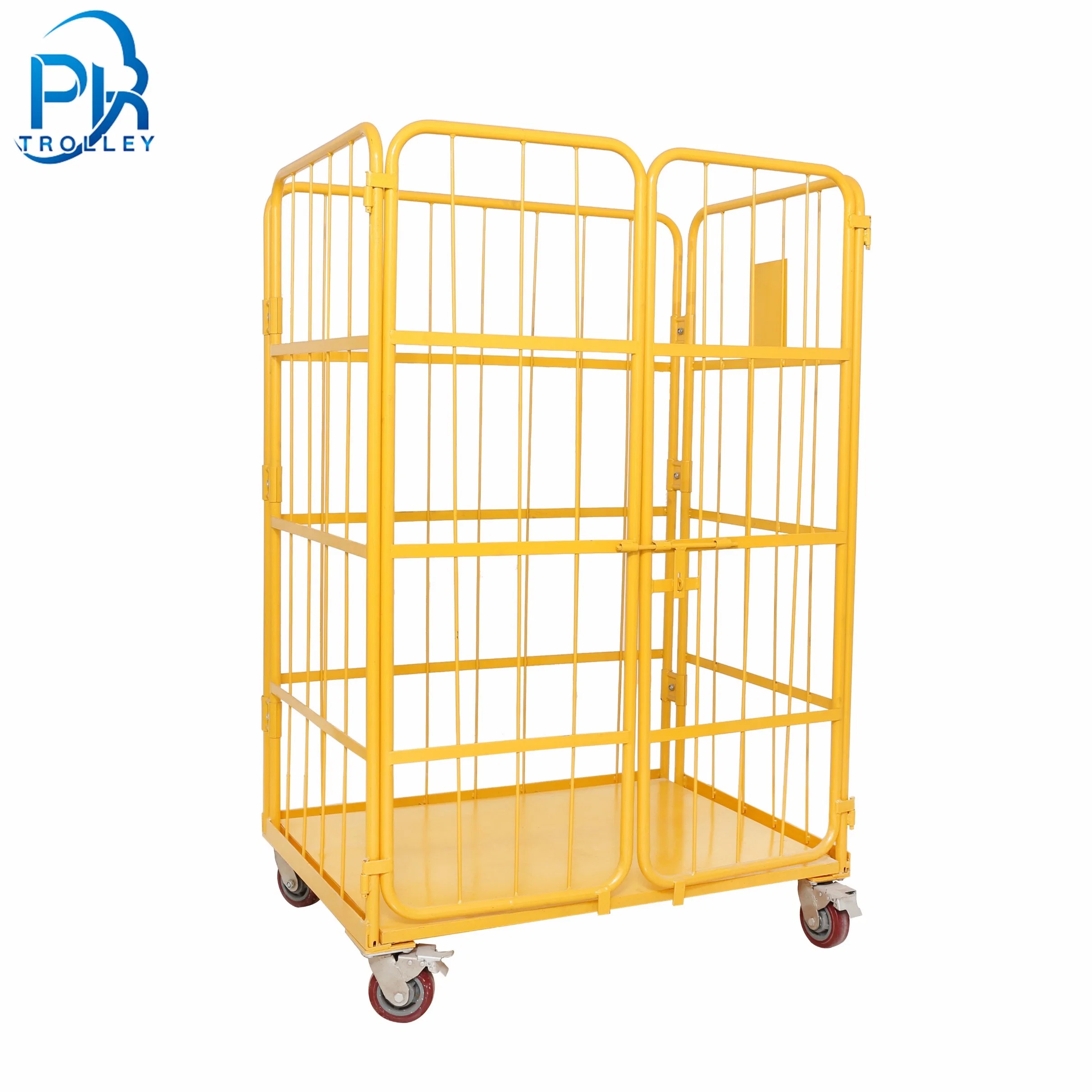 Pulverbeschichteter Transportwagen Mit Umschlagrolle Und Container Cage Trolley