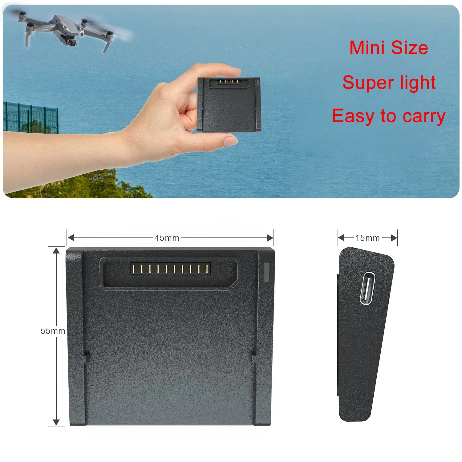 Аккумулятор для дрона Portable Mini Mavic DJI Air 2 2s Quick Зарядное устройство