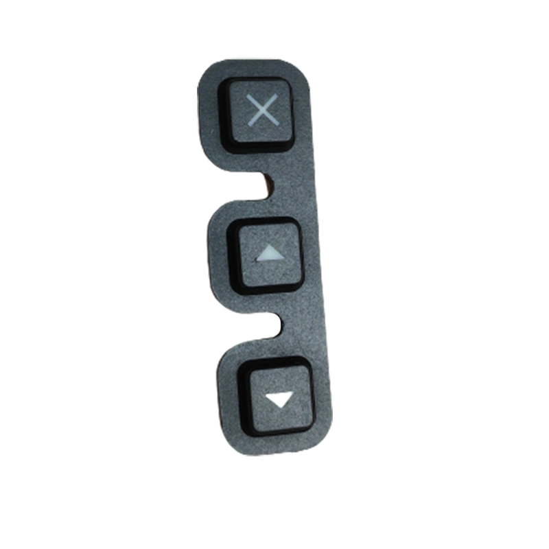 Black Color Painting Laser Etching/Engraving Power Push Covers Soft Silicone Rubber Buttons