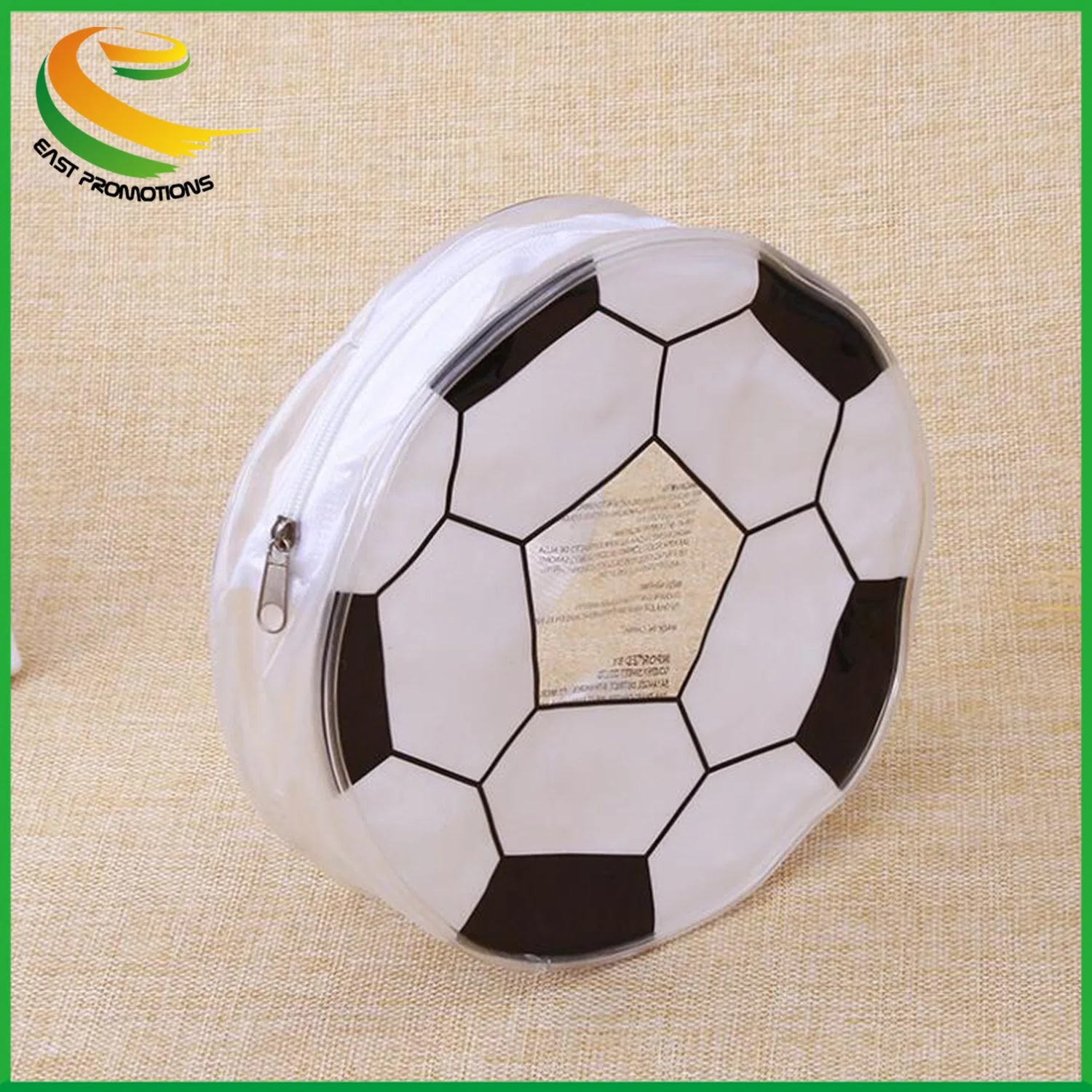 Custom Printing Football Round Shape PVC Clear Gift Pouch Bag, Promotional PVC Backpack for Kids