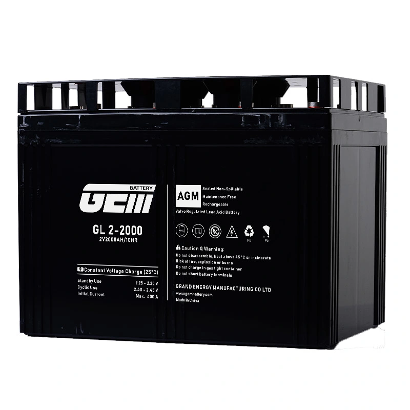 GEM 2V 2000ah Tubular Gel Battery for Solar Panel Energy Storage System/UPS Systems/ Renewable Energy System