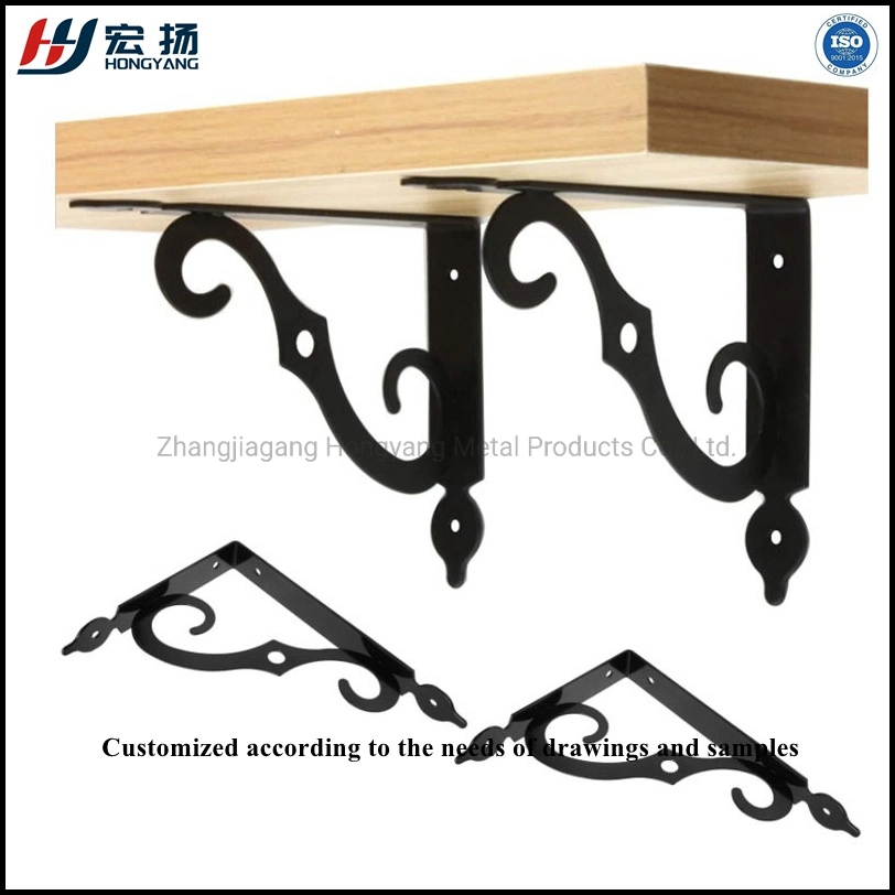 Floating Shelf Bracket Wall Hanging Bracket for Bedroom Bathroom and Other Antique Wood Wall Hanging 2PCS/ Set of Partition Bracket