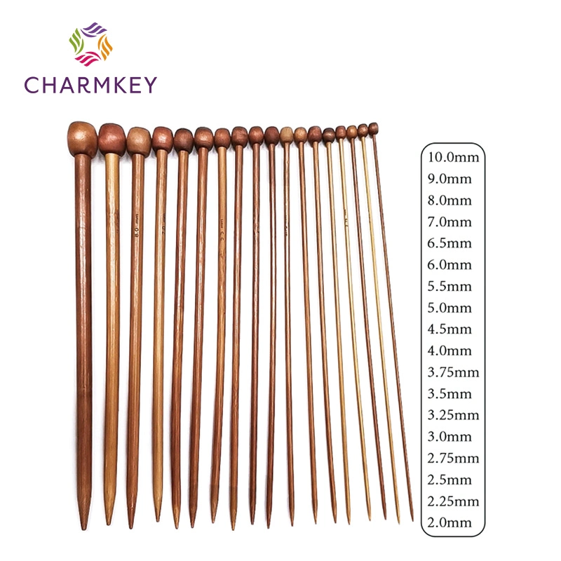 Juegos De Aguja De Punto De Bambu, 18 Sizes Single Point Bamboo Knitting Needles Sets
