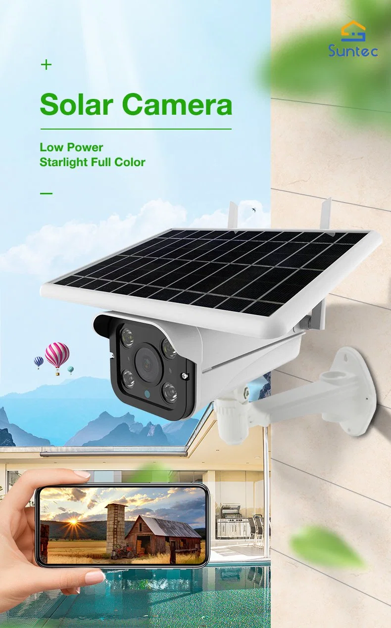 Outdoor A8 7W Security Solar Camera WiFi 4G Wireless Low-Power Consumption Battery PTZ CCTV Solar Camera