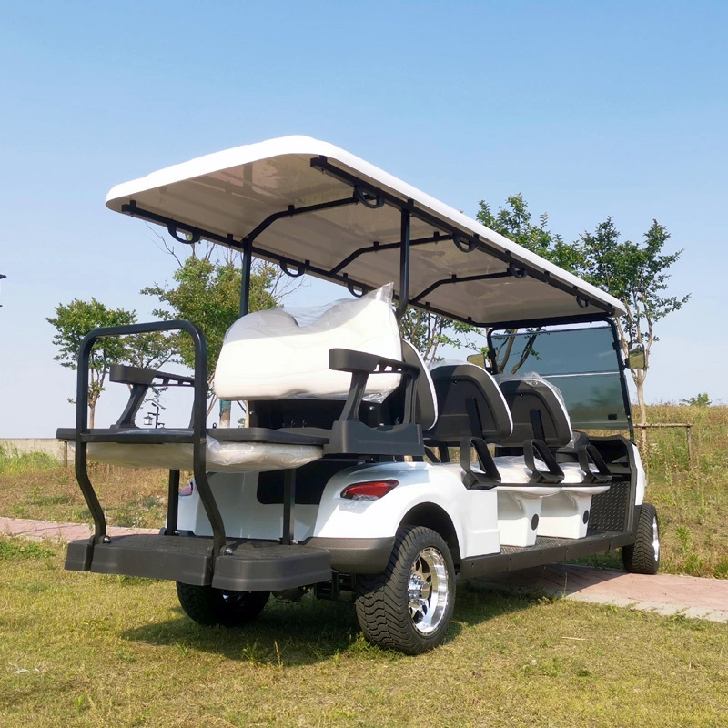 Lithium Battery Powered Golf Cart 8 Seater Electric Shuttle Bus