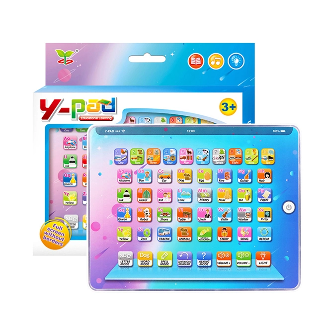 Tombotoys English Number Learning iPad Machine with Light Music Early Educational Toy Touch Buttons Electronic Teaching Toy Kids Intelligent Learning Machine