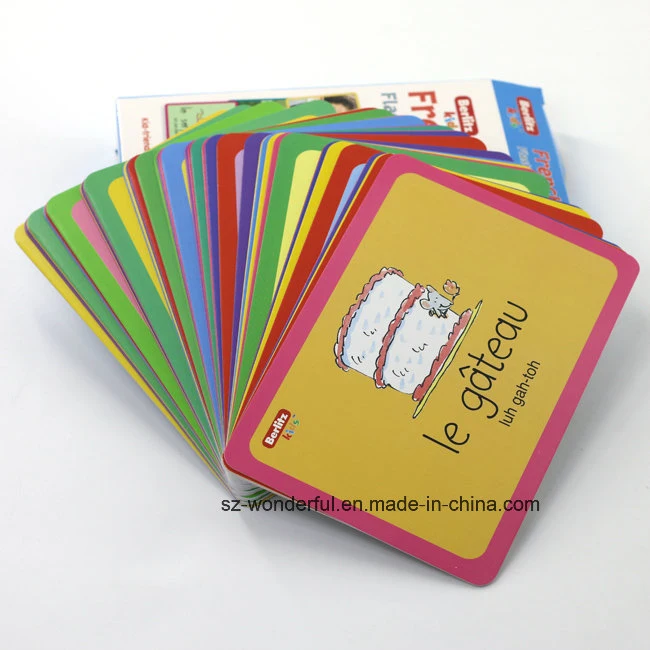 As crianças a impressão do cartão de Correspondência de Memória e cartões de memória Flash Educacionais Cartões Interior Fabricado na China para crianças
