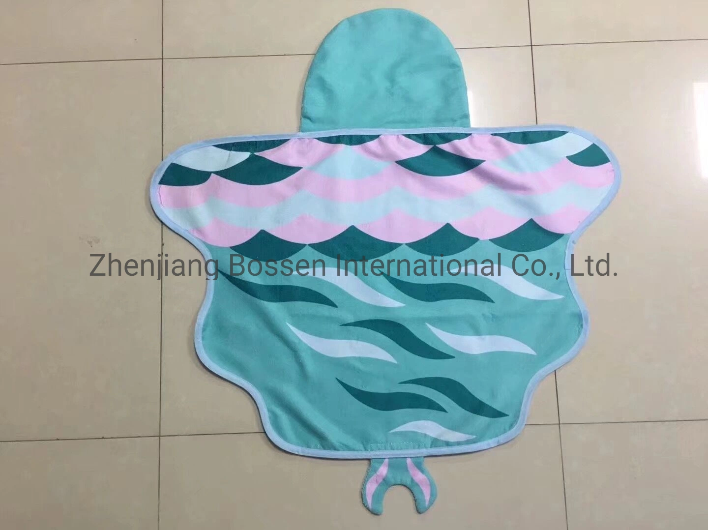Custom Design Printed Cotton Terry Children Bathrobe Hooded Strawberry Baby Cloak