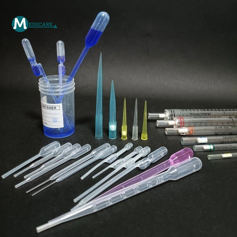 Laboratório de manuseio de líquidos de plástico descartável de 3ml estéril de pipetas