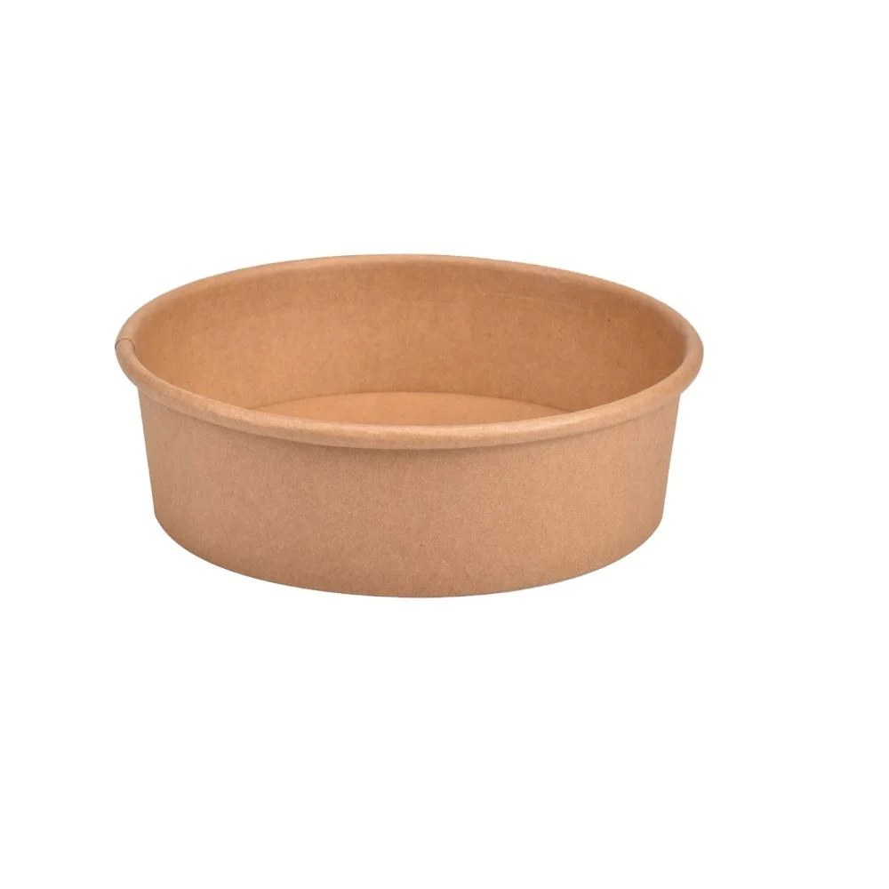 900ml Disposable Kraft Paper Salad Bowls for Fruit