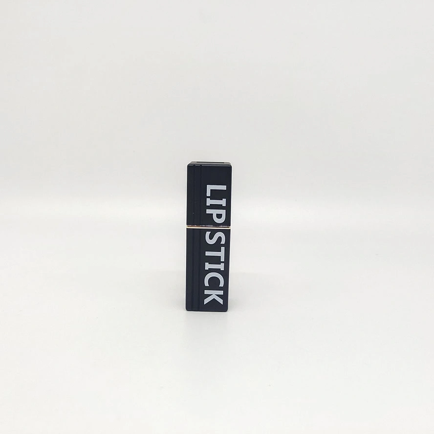 Custom Square Shape Lipstick Tube Magnetic Black Colour Cosmetic Packaging