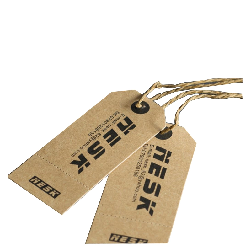 Luxury Custom Embossed Hang Tags 800GSM Black Cardboard Garment Tags Clothing Labels