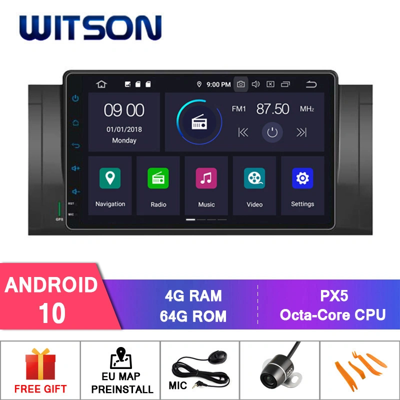 Processeurs quatre coeurs Witson Android 10 Autoradio pour BMW E39 (1995-2003) /m5 (1995-2003) /X5 (2000-2007) /E53 (2000-2007) de la vidéo HD 1080p