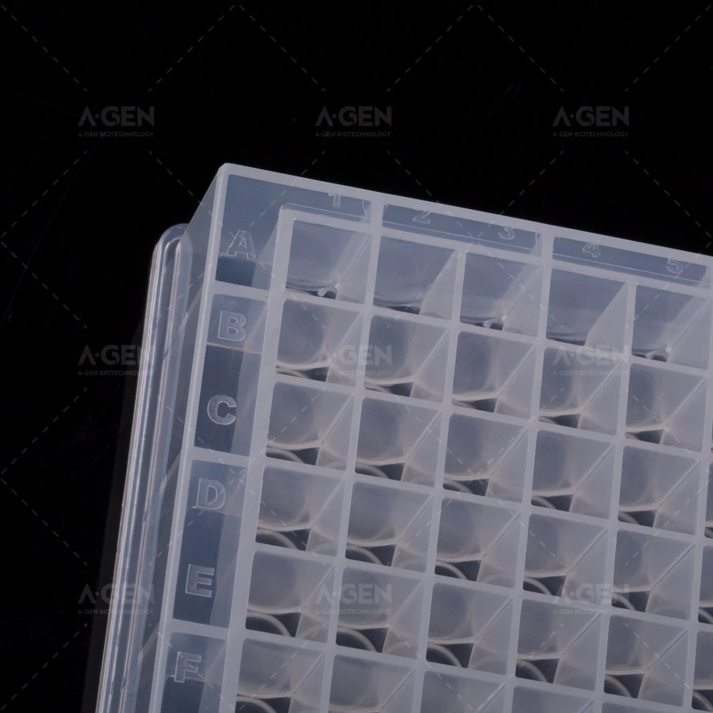 2.2ml U-Bottom Clear PP Material, 96 Square Well Plate for Nucleic Acid Extraction