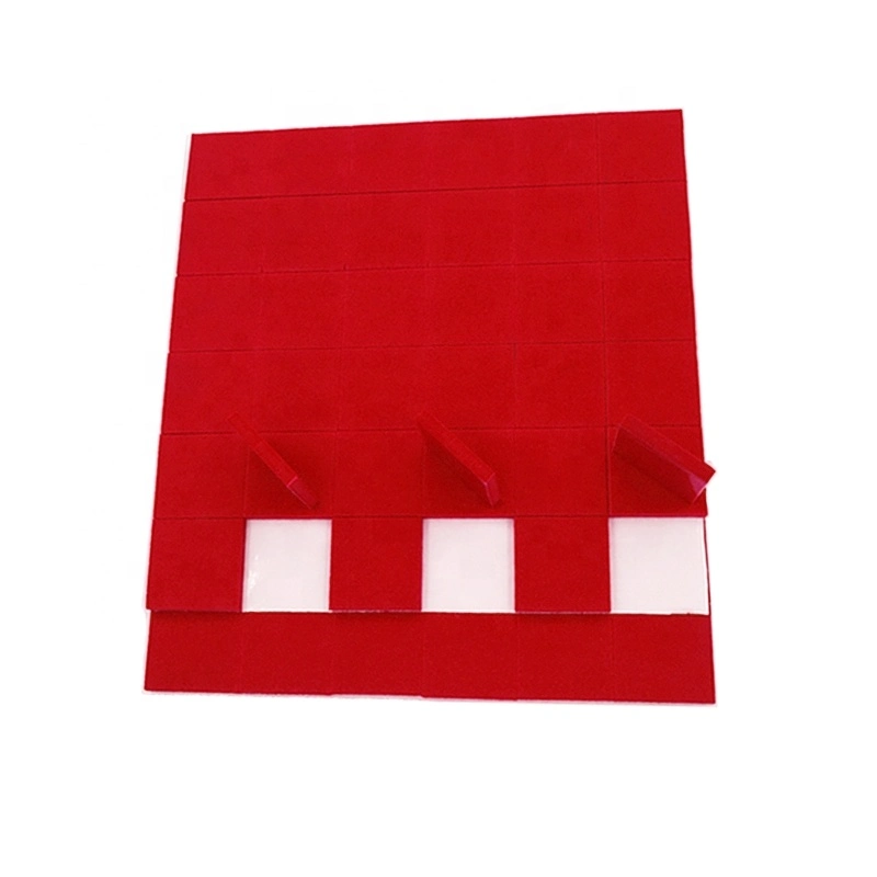 Acolchado de espuma EVA adhesivas de color rojo para el envío de notas en hojas de vidrio 25*25*3mm