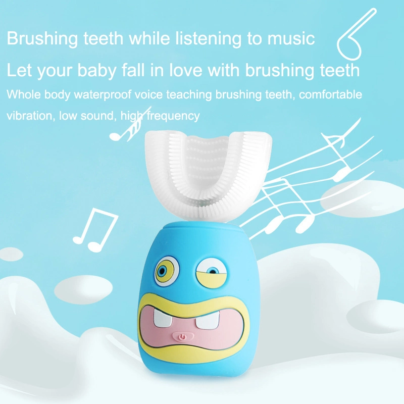 Children&prime; S U-Shaped Electric Toothbrush Automatic Intelligent Voice Soft-Hair Sonic Children&prime; S Electric Toothbrush Children&prime; S Oral Care