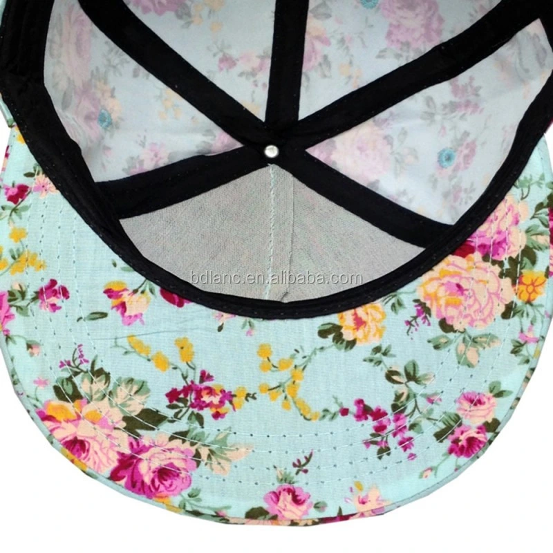 El béisbol Caphip-Hop Flor Floral ajustable plana Snapback Caps gorras