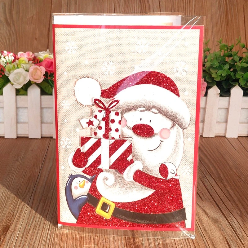 New 12 Style Mix Christmas Music Greeting Card Musical Marry Christmas Greeting Card for Giveaways Gift