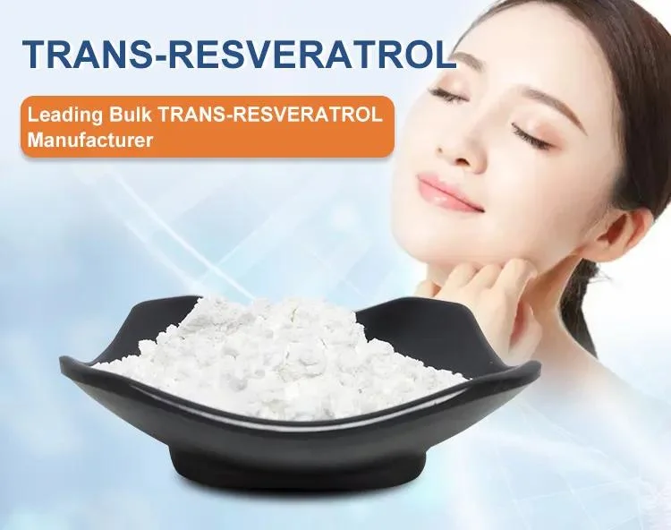 Antixoidant resveratrol em pó 98% fibras Resveratrol Nmn para cápsulas