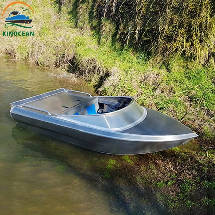 Kinocean New 15FT Aluminum Sled Flat Bottom Tunnel Jet Drive Jon Boat for Sale