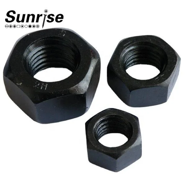 Heavy Hex Nut, Metric, Black, Customizable