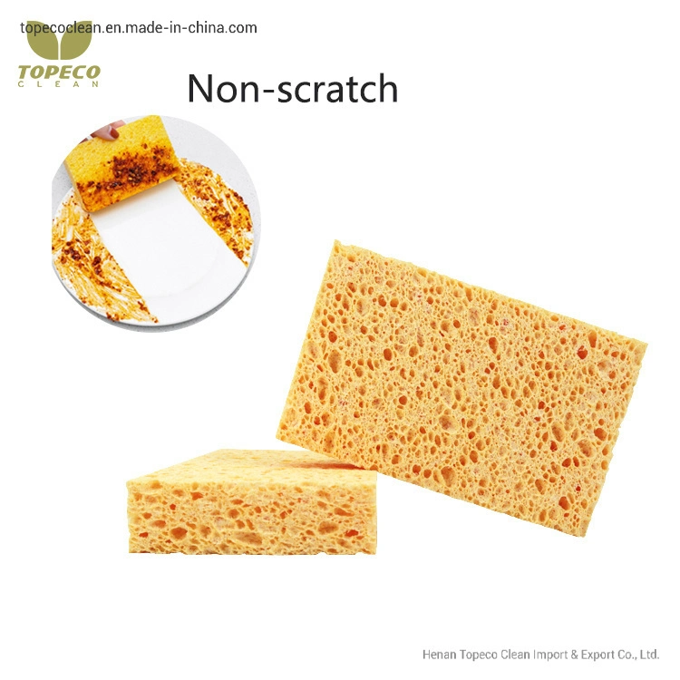 Topeco Wholesale/Supplier Products Cellulose Sponge Wash Dishes Kitchen Cleaning Free Sample