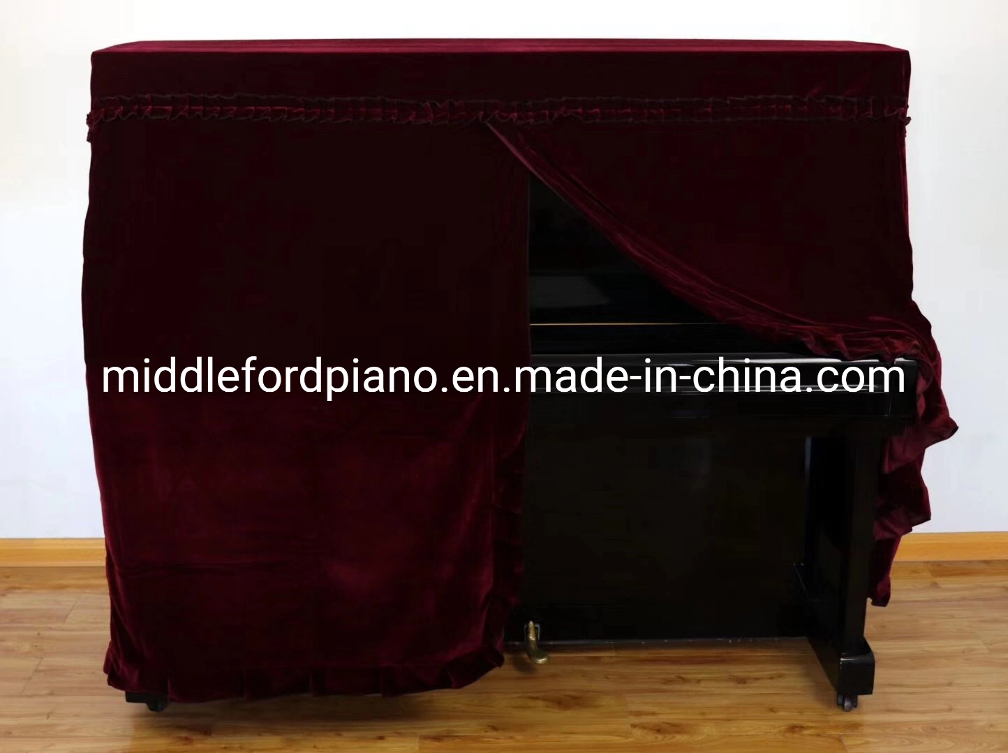 Middleford Hy010 Velvet Ruby Upright Piano Dust Cover