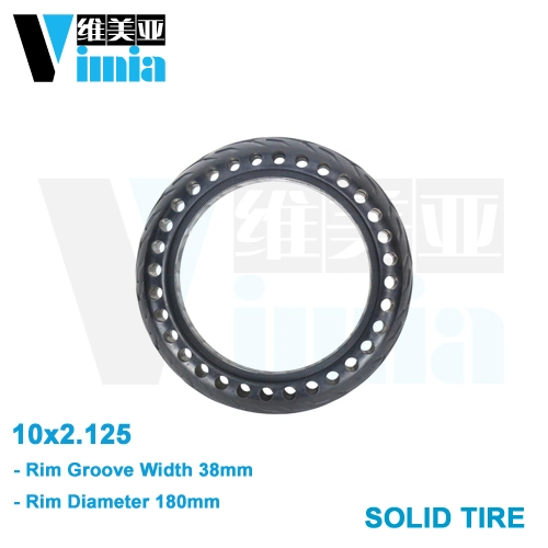 Scooter Solid Tires Black Tires 10X2.125 Non-Inflation Tires