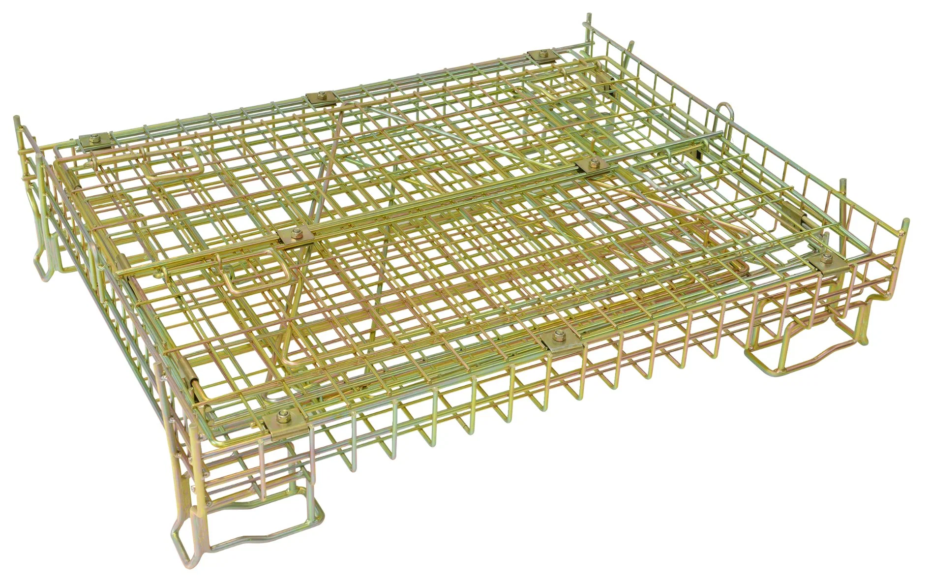 Stockage pliable galvanisé personnalisé de Wire Mesh bin pour les préformes