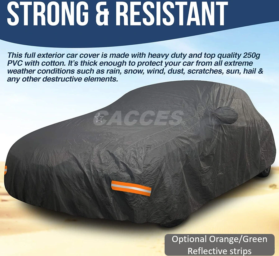 6-Layer Car Cover Waterproof All Weather, Outdoor Car Covers for Automobiles W/Zipper Door, Hail UV Snow Wind Protection, Universal Full Car Cover for Sedan SUV