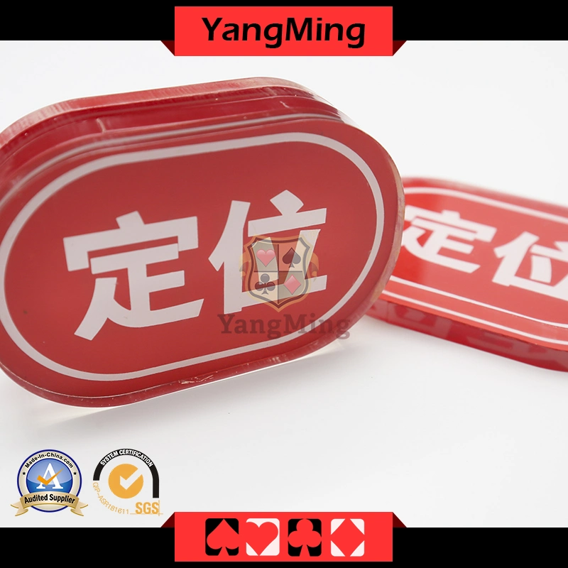 Factory Design Custom Acrylic Dealer Button Niuniu Gambling Poker Table Discard Holder