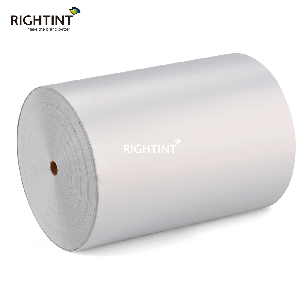 Customized Rightint Carton OEM Shanghai self adhesive vinyl sticker label jumbo roll