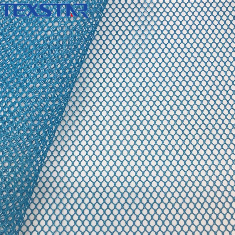 100% poliéster tejido textil tejido de malla hexagonal panal.